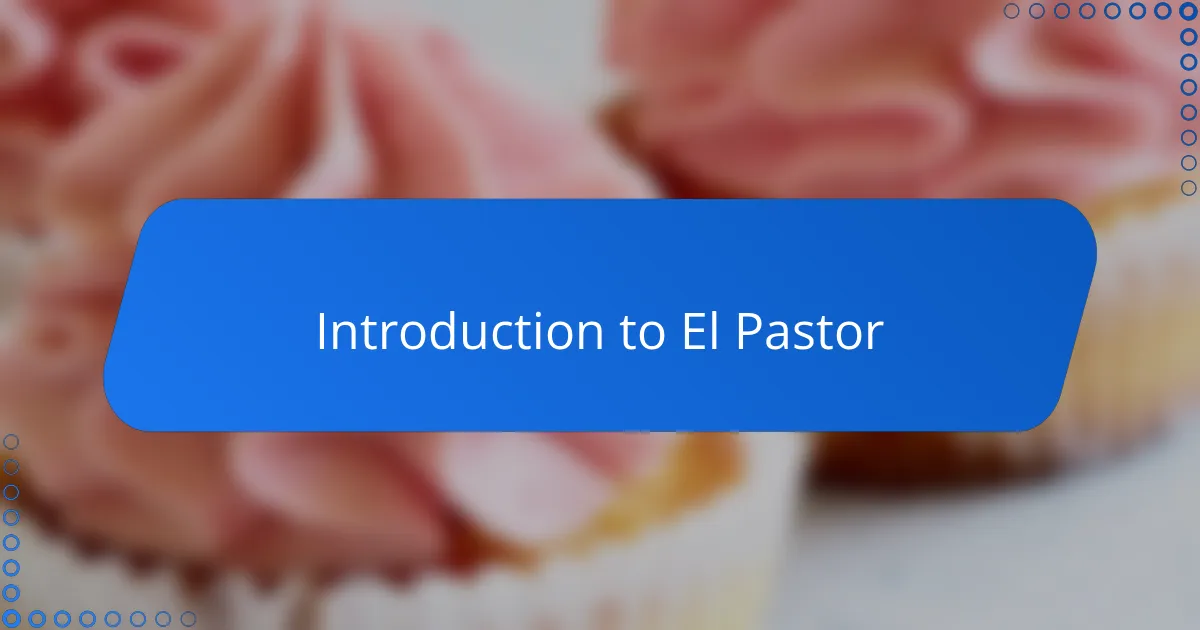 Introduction to El Pastor